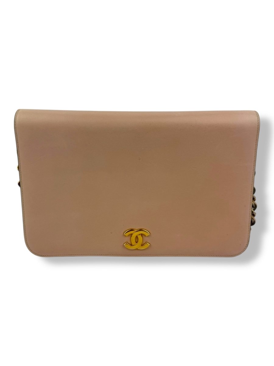 Chanel CC Pink Push Lock Timeless Vintage Shoulder Handbag - Lux Central