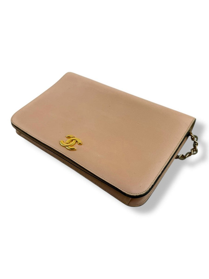 Chanel CC Pink Push Lock Timeless Vintage Shoulder Handbag - Lux Central