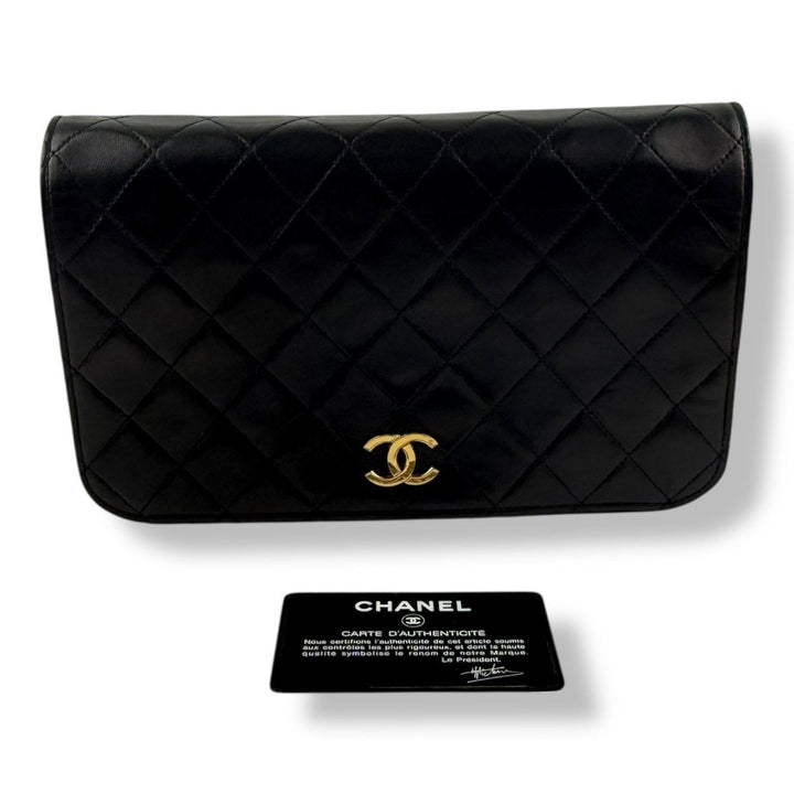 Chanel CC Push Lock Single Flap Vintage Shoulder Handbag - Lux Central