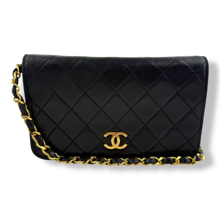Chanel CC Push Lock Single Flap Vintage Shoulder Handbag - Lux Central