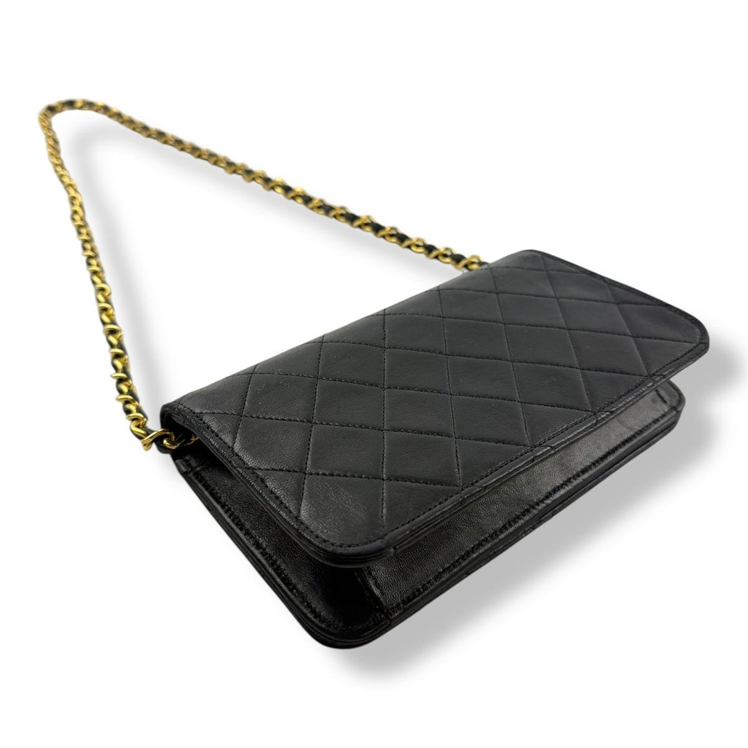 Chanel CC Push Lock Single Flap Vintage Shoulder Handbag - Lux Central