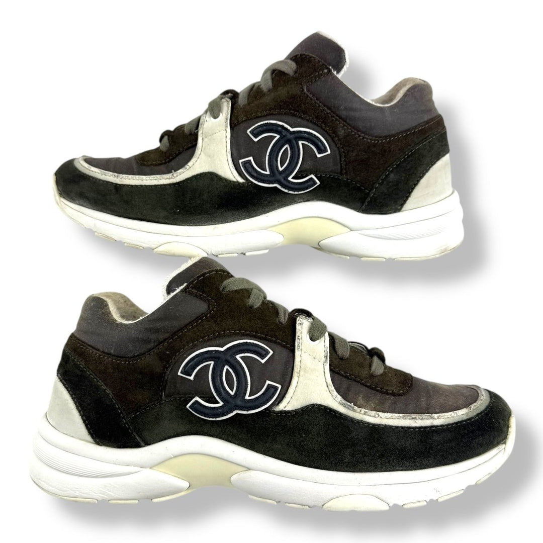 Chanel CC Runner Khaki / White UK 4.5 / EU 37.5 - Lux Central