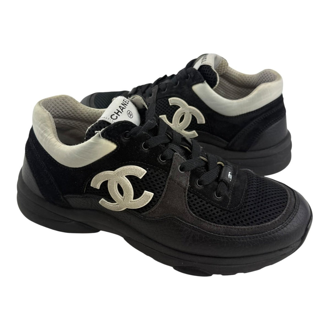Chanel CC Runner Trainers Black/White UK 6.5 / EU 39.5 - Lux Central