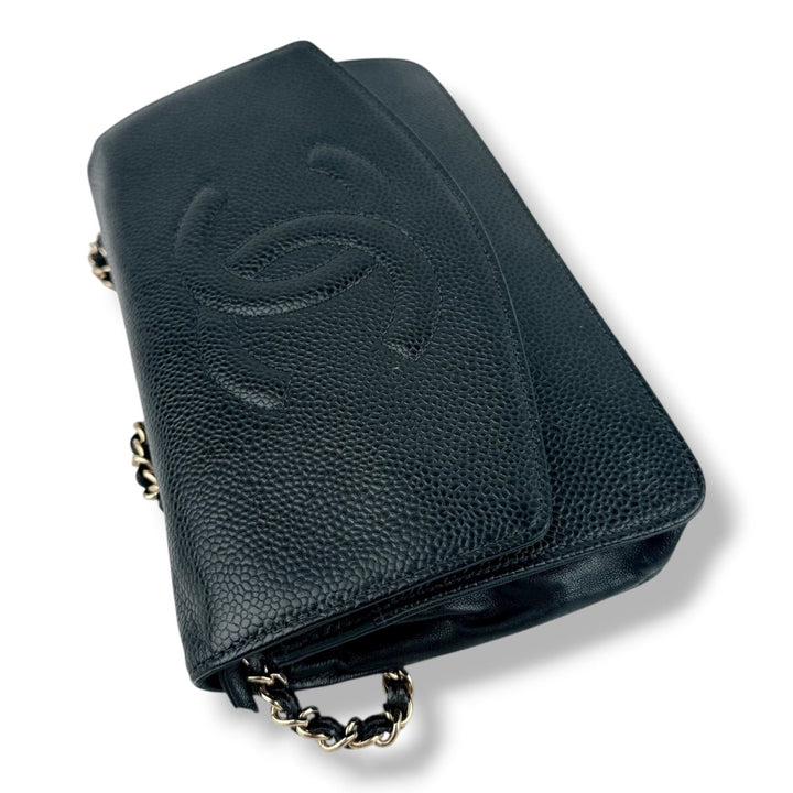 Chanel CC Wallet on Chain Timeless Black Caviar Leather - Lux Central