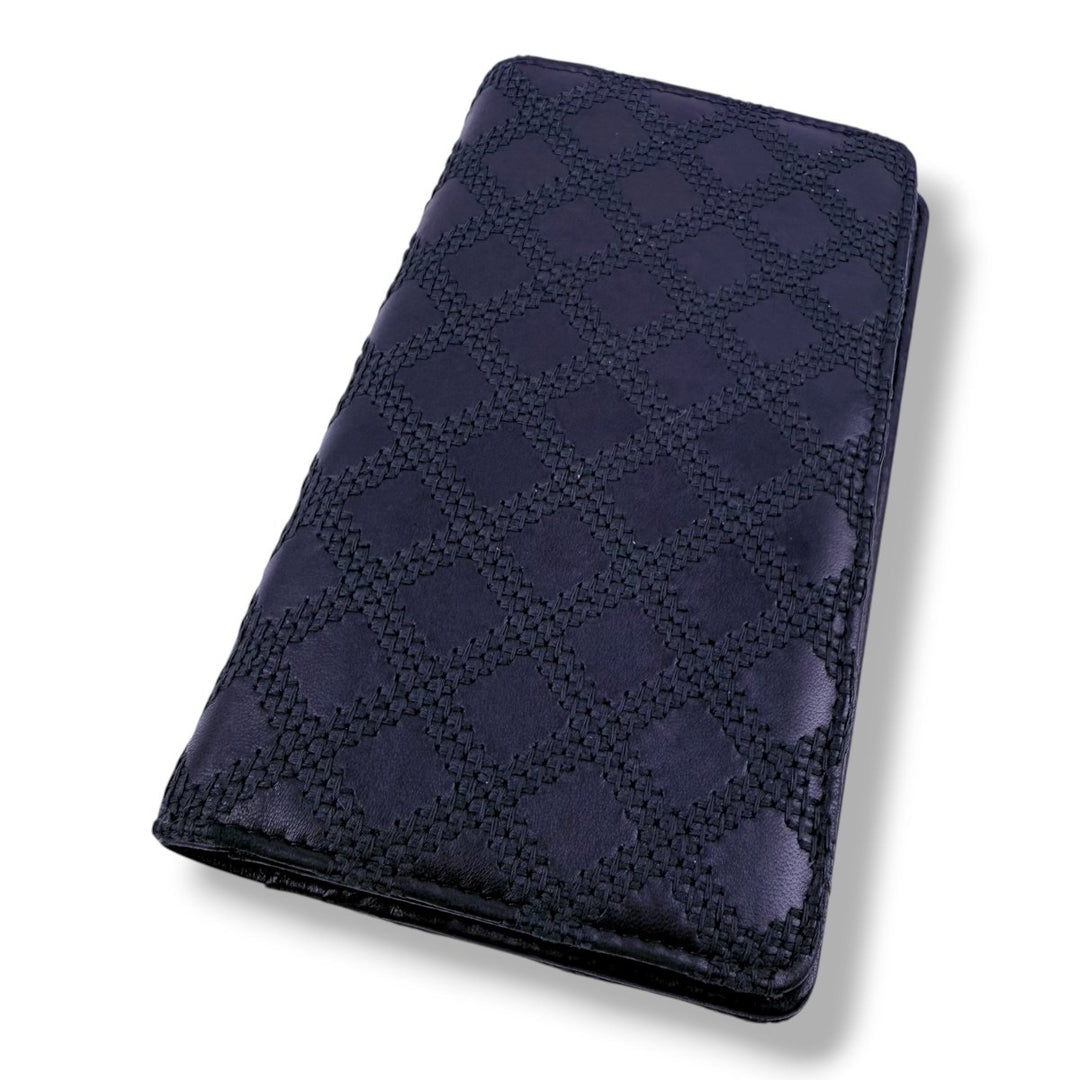 Chanel Classic Long Black Wild Stitch Long Wallet - Lux Central