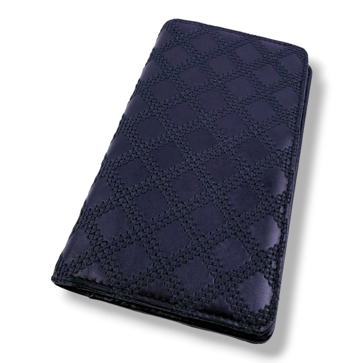 Chanel Classic Long Black Wild Stitch Long Wallet - Lux Central