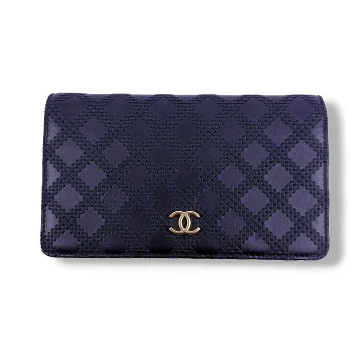 Chanel Classic Long Black Wild Stitch Long Wallet - Lux Central