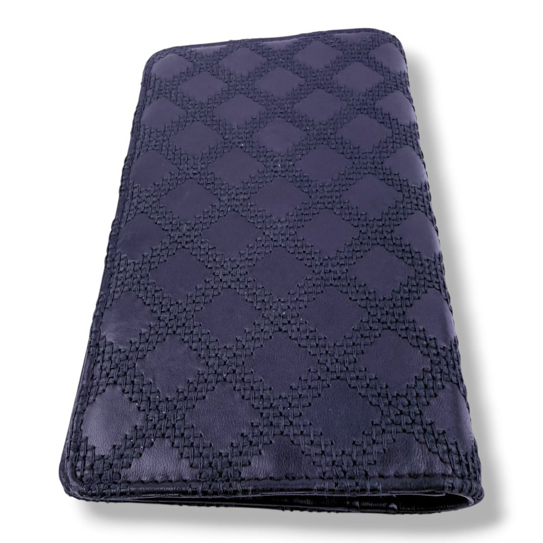 Chanel Classic Long Black Wild Stitch Long Wallet - Lux Central