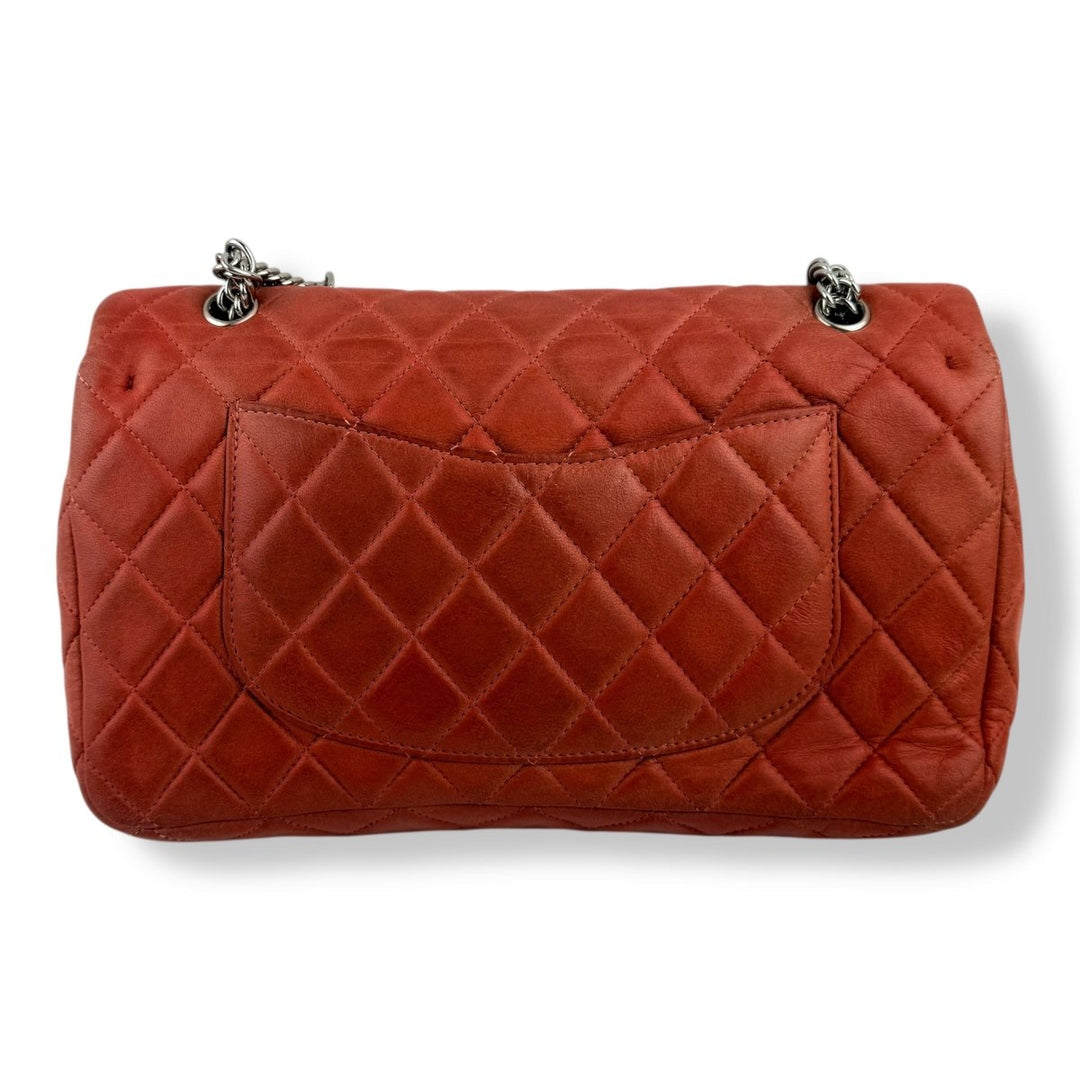 Chanel Coral Pink Double Flap Timeless Handbag - Lux Central