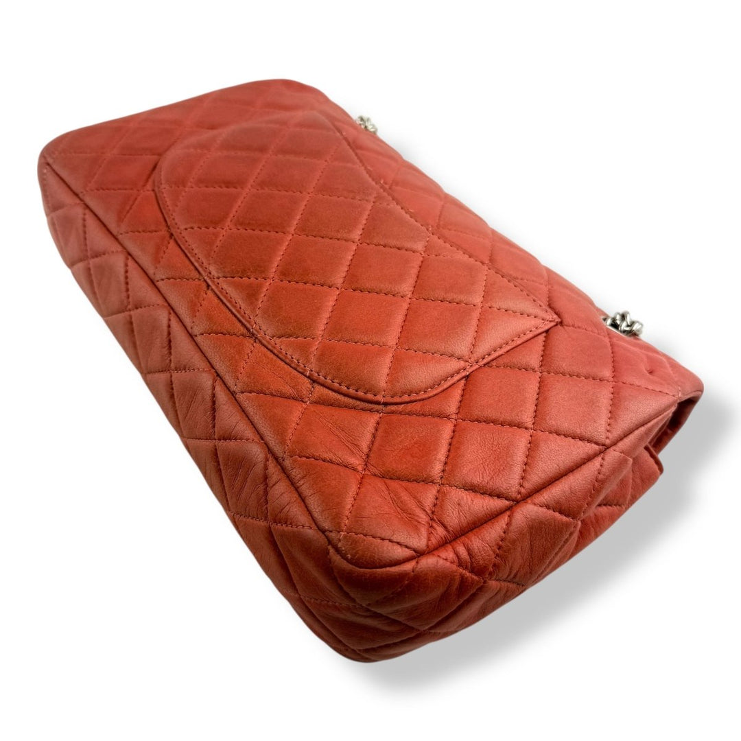Chanel Coral Pink Double Flap Timeless Handbag - Lux Central