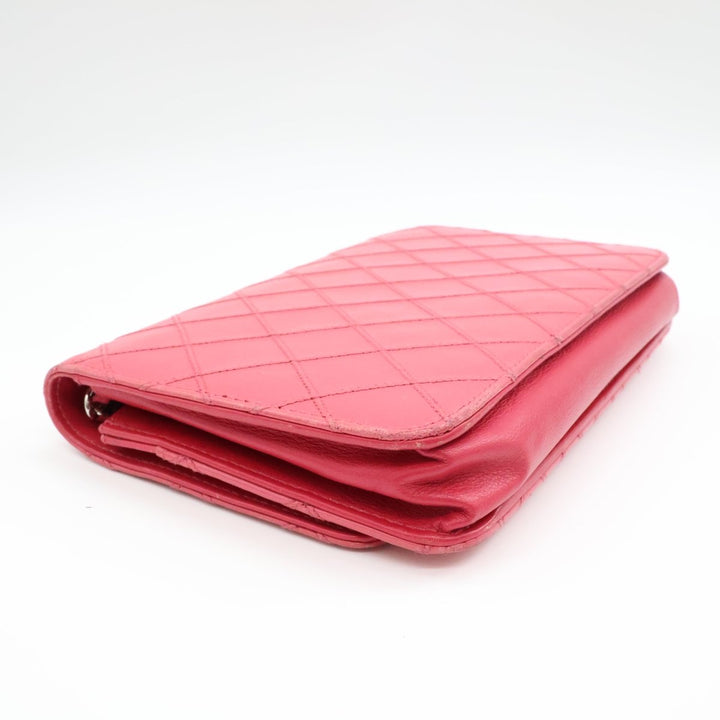 Chanel Lambskin Diamond Stitch Quilted WOC Pink Handbag - Lux Central
