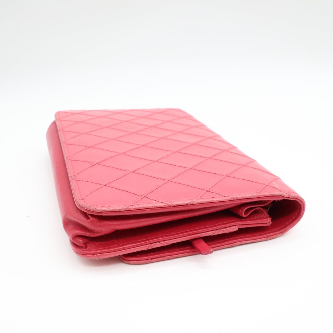 Chanel Lambskin Diamond Stitch Quilted WOC Pink Handbag - Lux Central