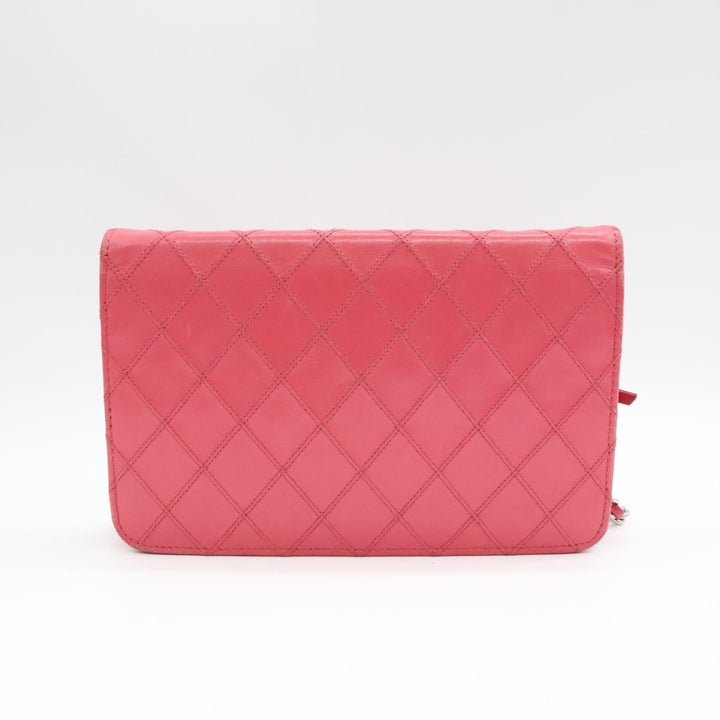 Chanel Lambskin Diamond Stitch Quilted WOC Pink Handbag - Lux Central