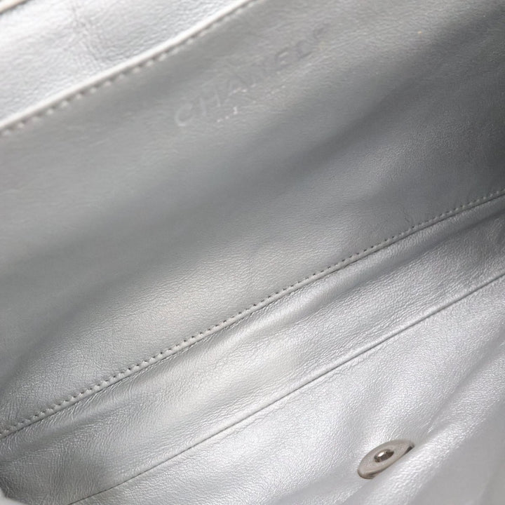 Chanel Lambskin Grey Timeless WOC Classic Flap Shoulder Bag - Lux Central