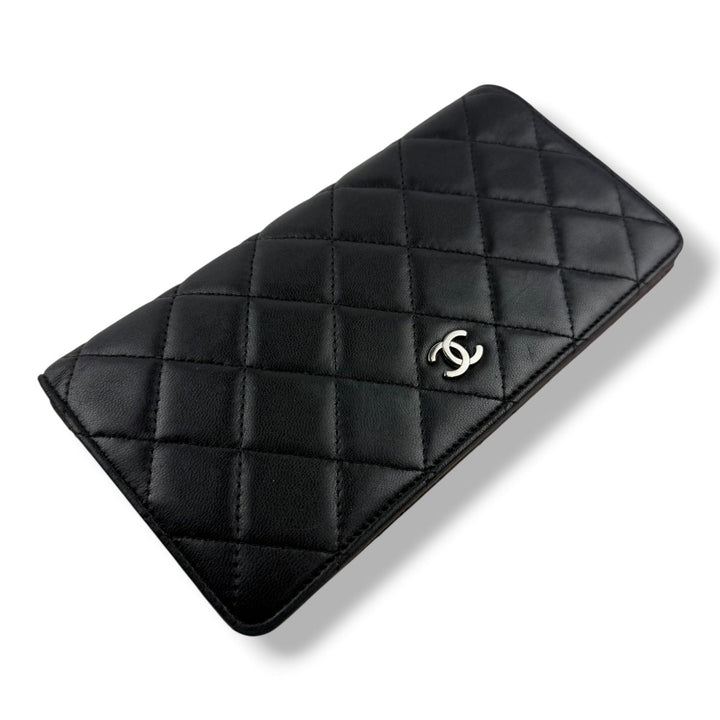 Chanel Long Lambskin Black Wallet - Lux Central