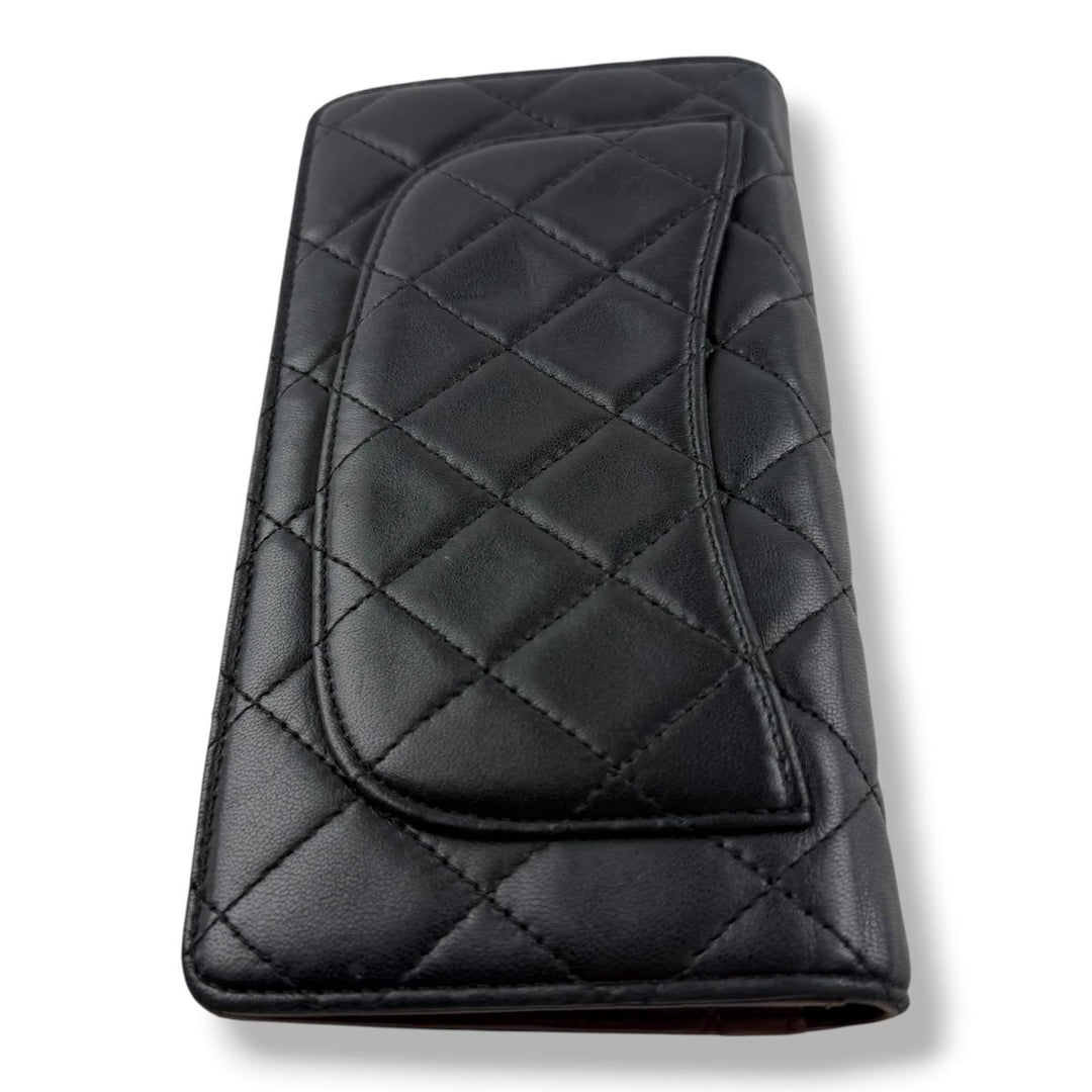 Chanel Long Lambskin Black Wallet - Lux Central