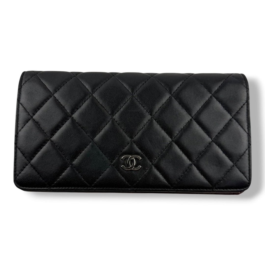 Chanel Long Lambskin Black Wallet - Lux Central