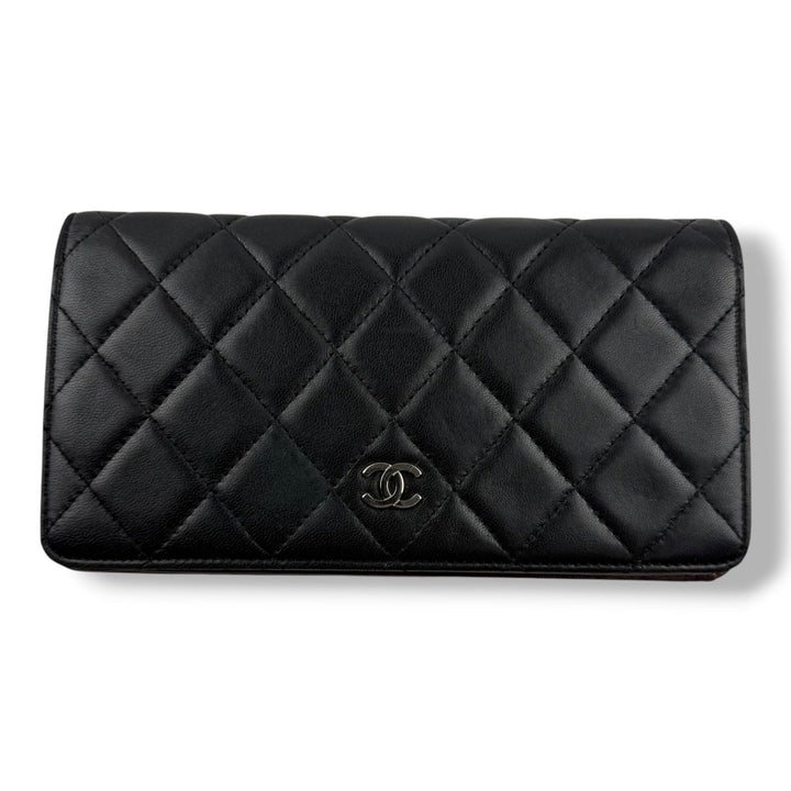 Chanel Long Lambskin Black Wallet - Lux Central