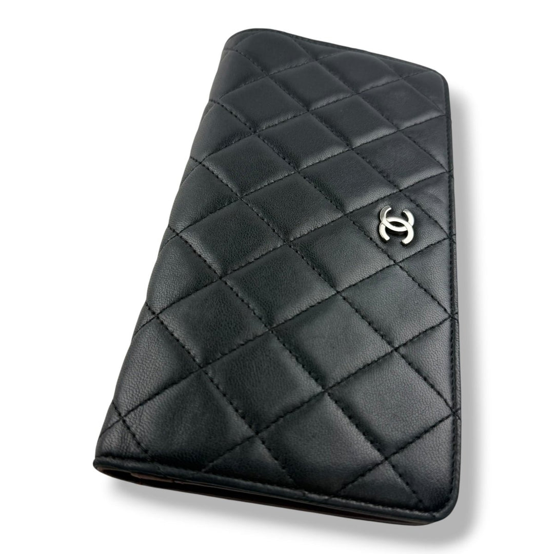 Chanel Long Lambskin Black Wallet - Lux Central