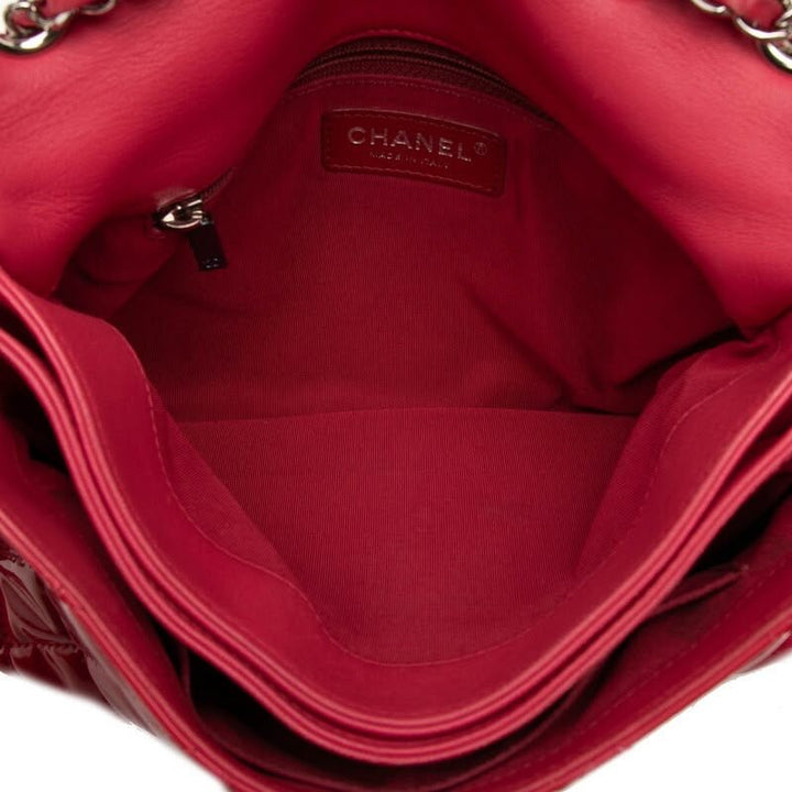 Chanel Medium Red Patent Classic Flap Patent Handbag - Lux Central