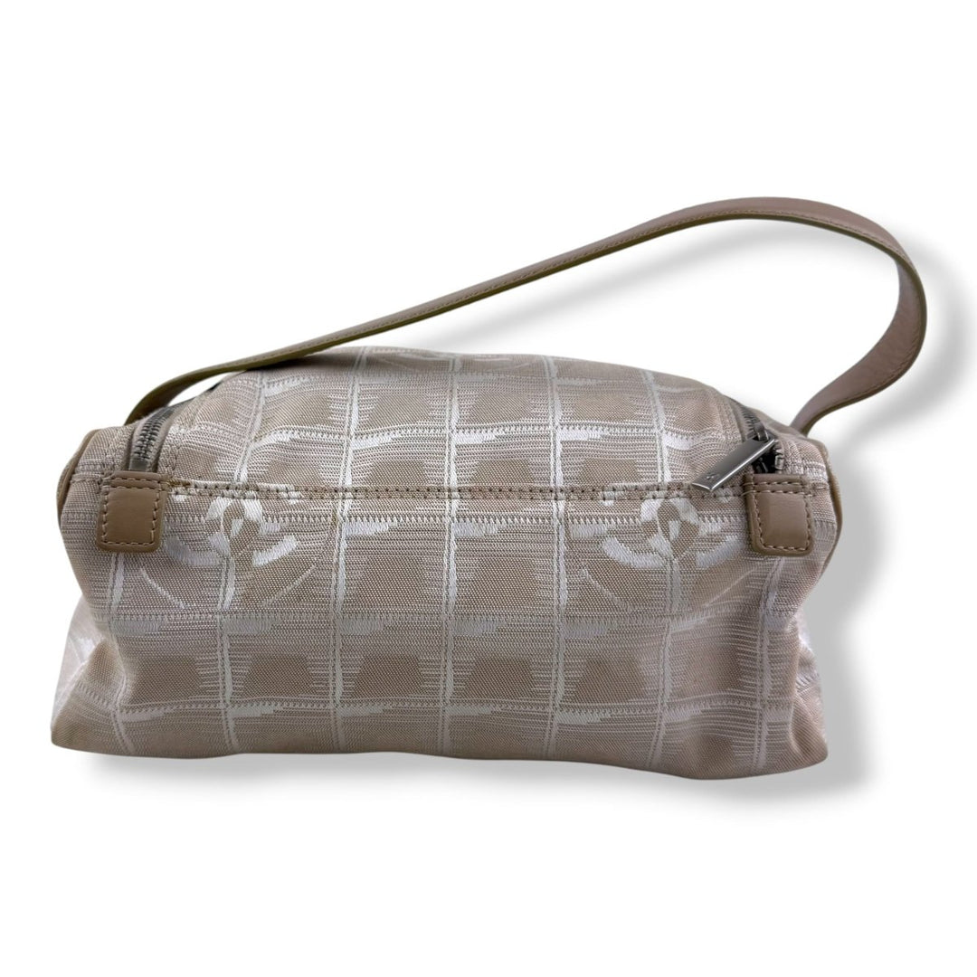Chanel Nude/White Travel Line Bowling Handbag - Lux Central