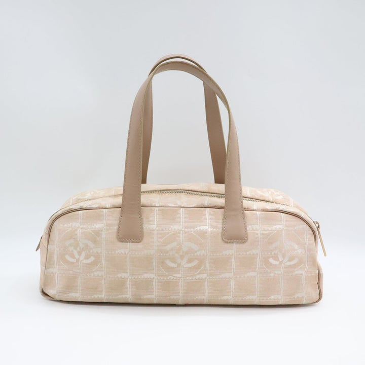 Chanel Nude/White Travel Line Bowling Handbag - Lux Central