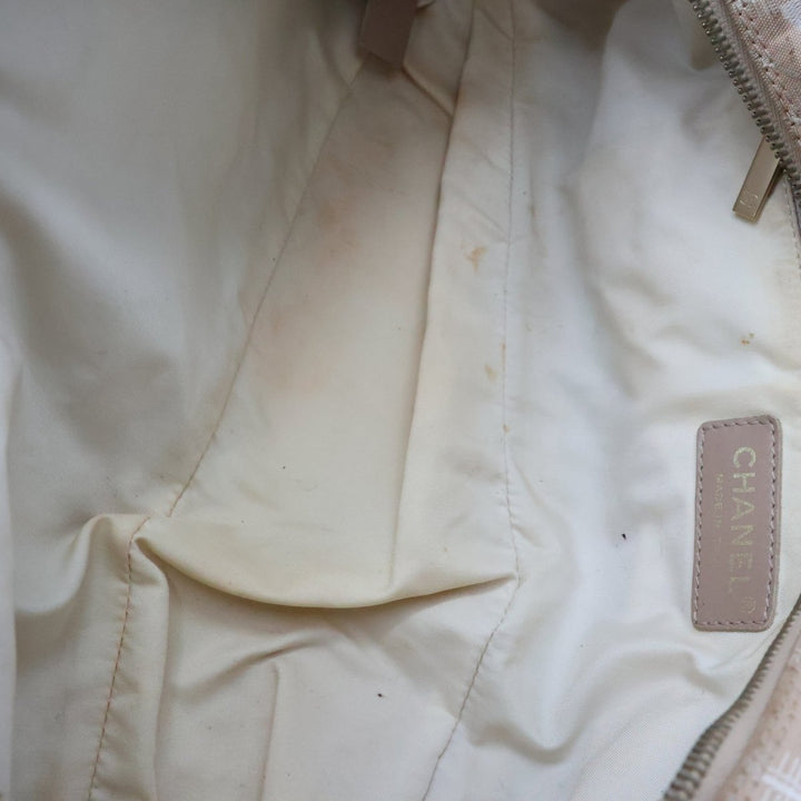 Chanel Nude/White Travel Line Bowling Handbag - Lux Central