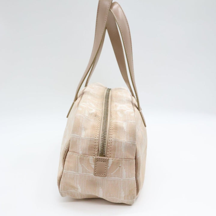 Chanel Nude/White Travel Line Bowling Handbag - Lux Central