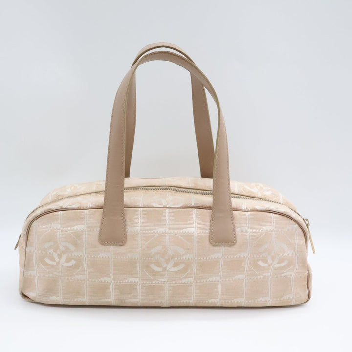Chanel Nude/White Travel Line Bowling Handbag - Lux Central