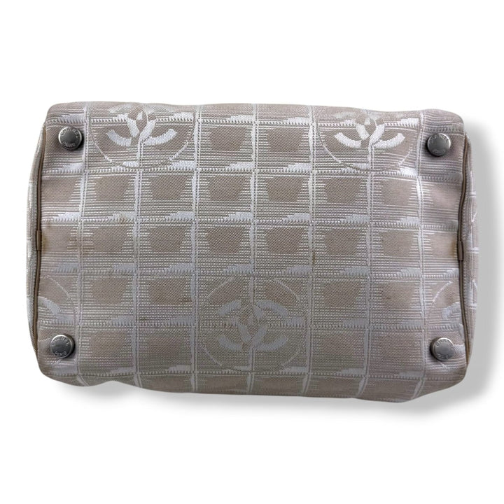Chanel Nude/White Travel Line Bowling Handbag - Lux Central