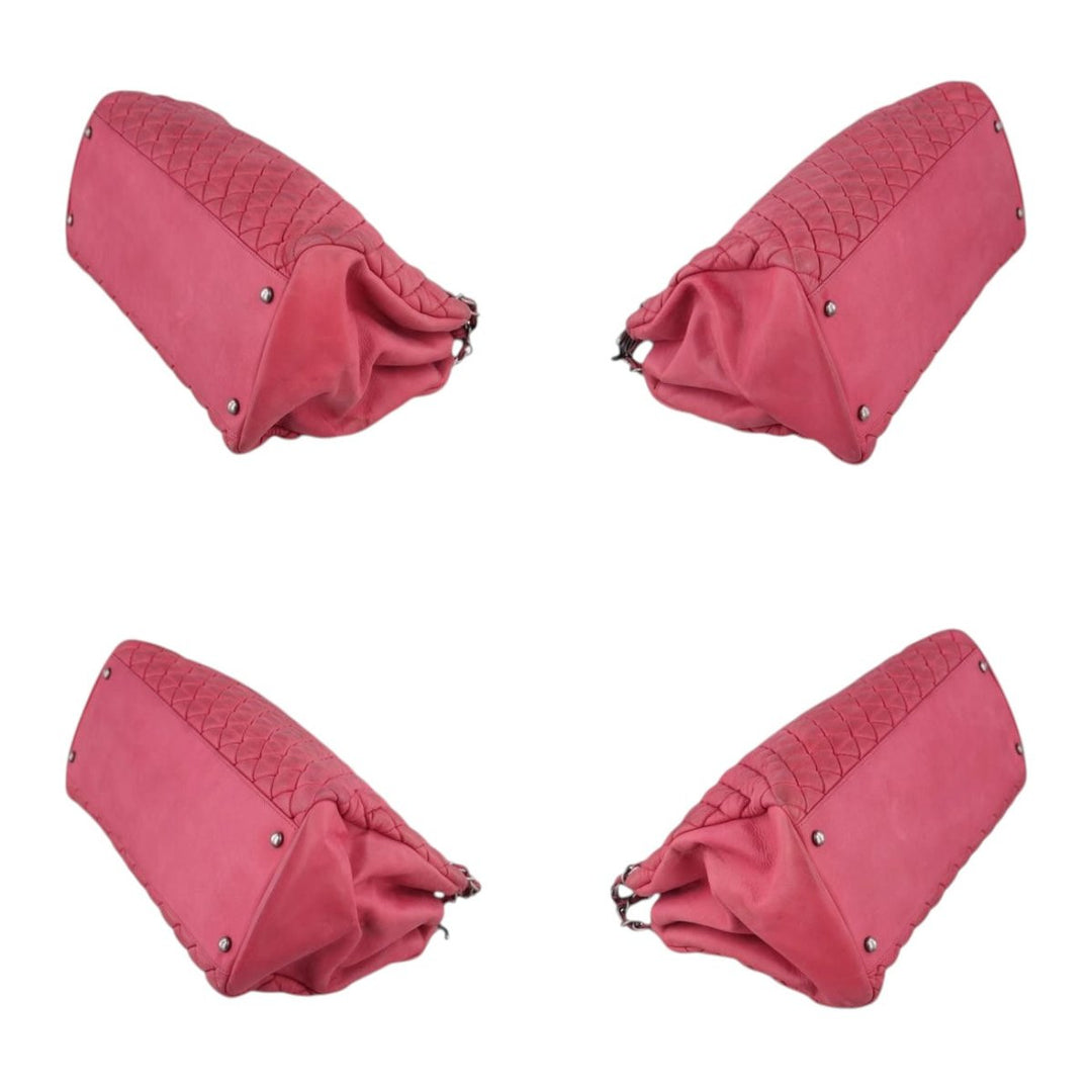 Chanel Pink Quilted Leather Just Mademoiselle Large Bowling Bag - Lux Central