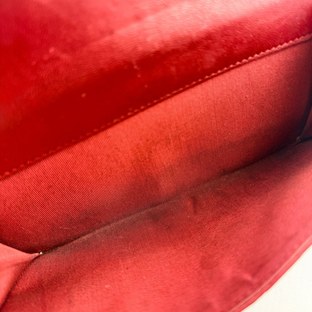 Chanel Red Lambskin Long Wallet - Lux Central