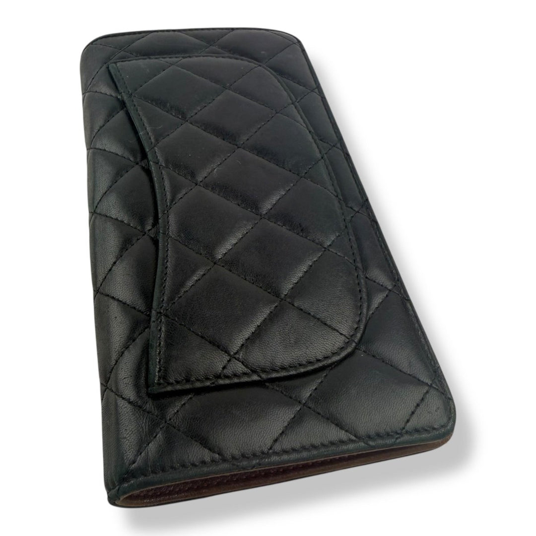 Chanel Timeless Black Lambskin Long Wallet - Lux Central