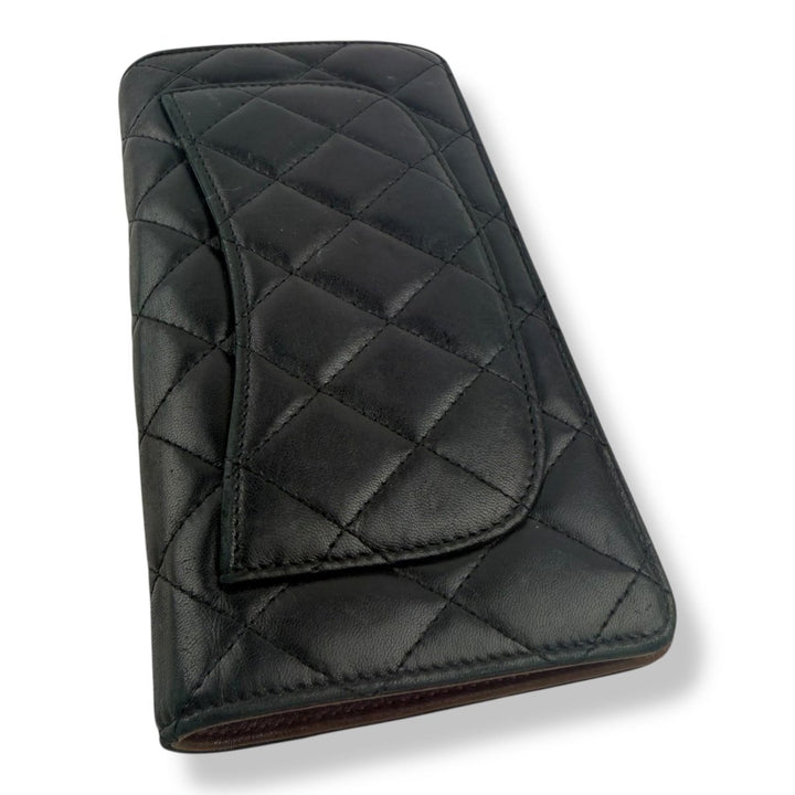 Chanel Timeless Black Lambskin Long Wallet - Lux Central