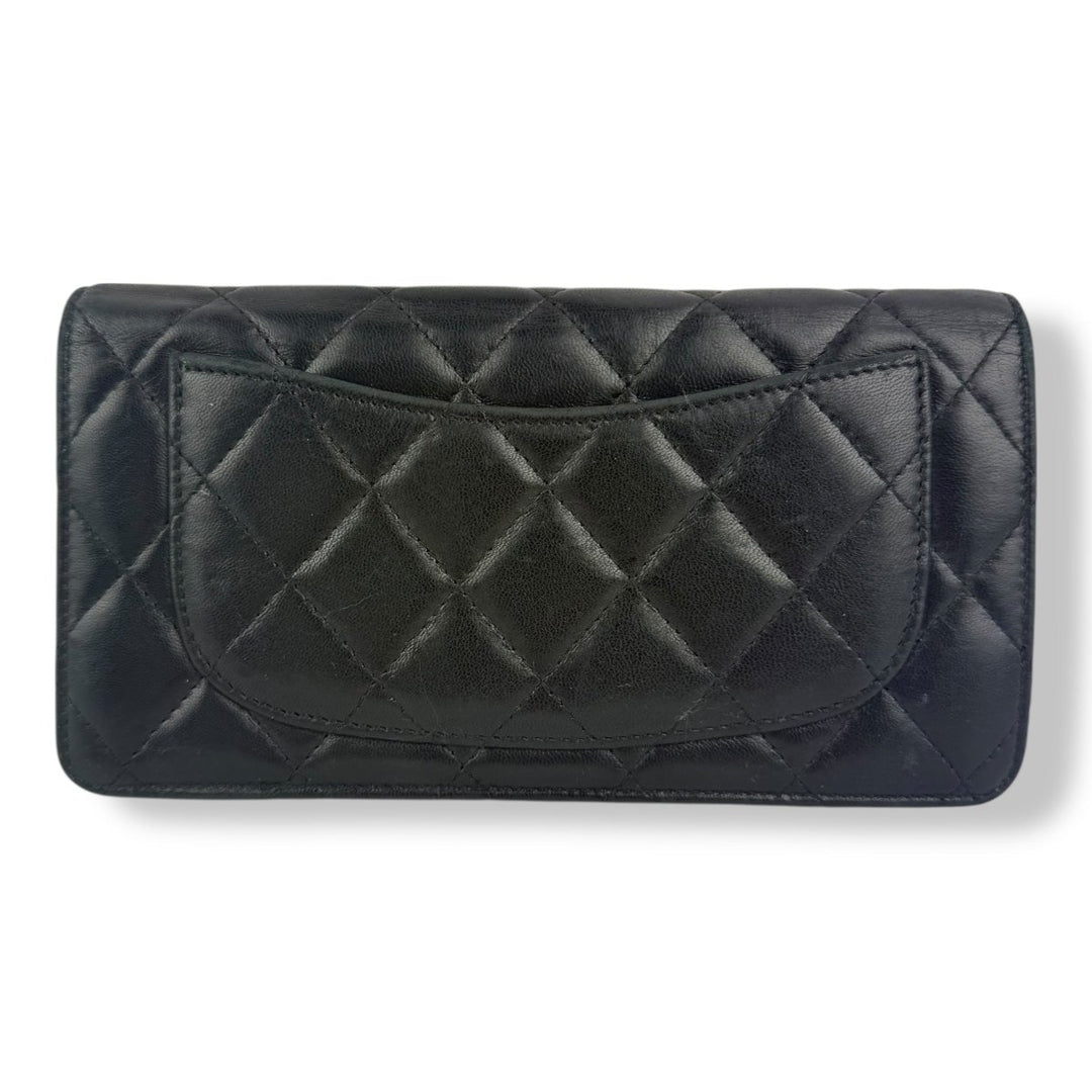Chanel Timeless Black Lambskin Long Wallet - Lux Central