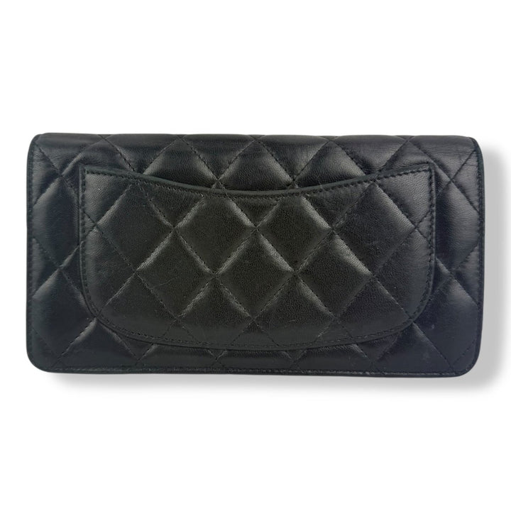Chanel Timeless Black Lambskin Long Wallet - Lux Central