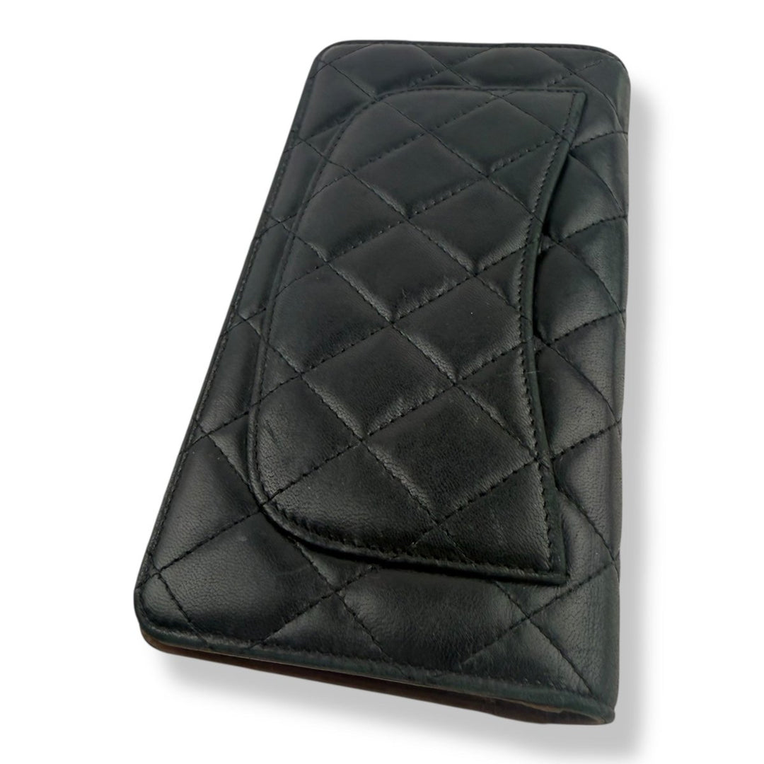 Chanel Timeless Black Lambskin Long Wallet - Lux Central