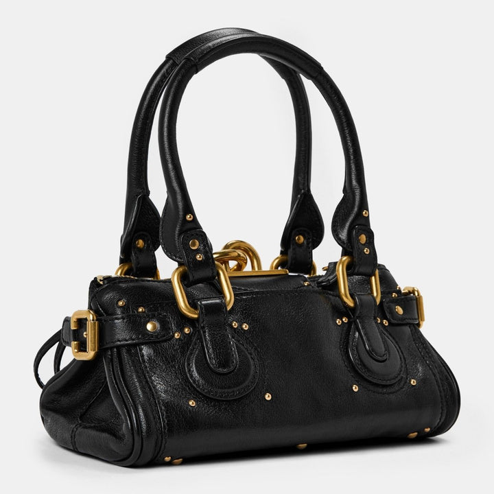 Chloe Small Black Leather Paddington Handbag - Lux Central