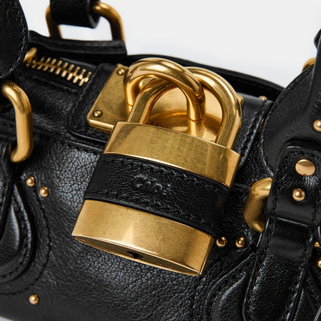 Chloe Small Black Leather Paddington Handbag - Lux Central