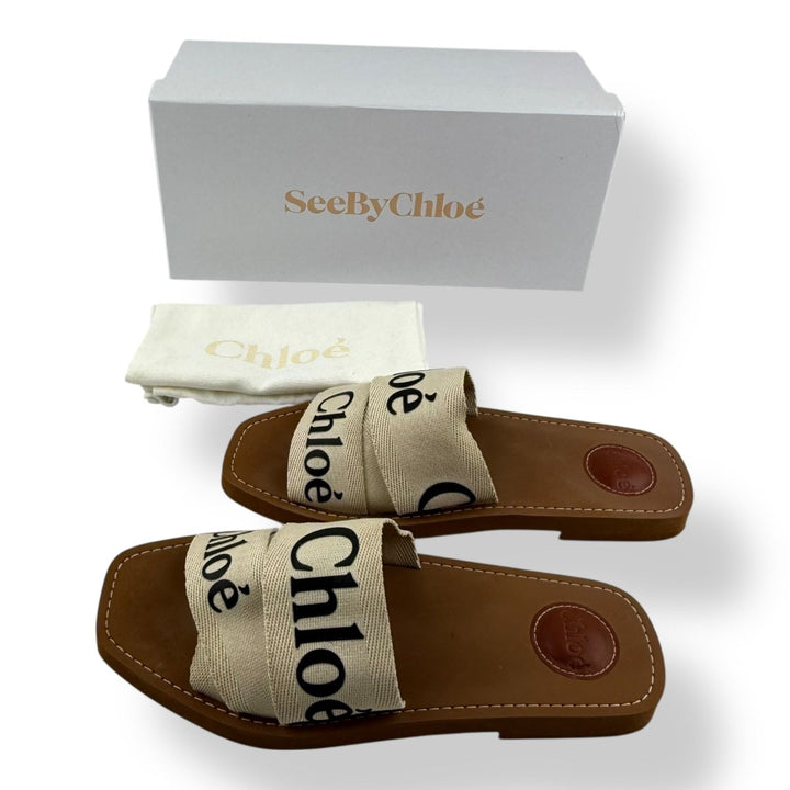 Chloe Woody Flat Sandals UK 6 - Lux Central