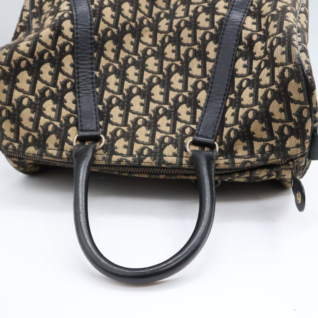 Christian Dior Boston 30 Monogram Oblique Beige/Navy Handbag - Lux Central