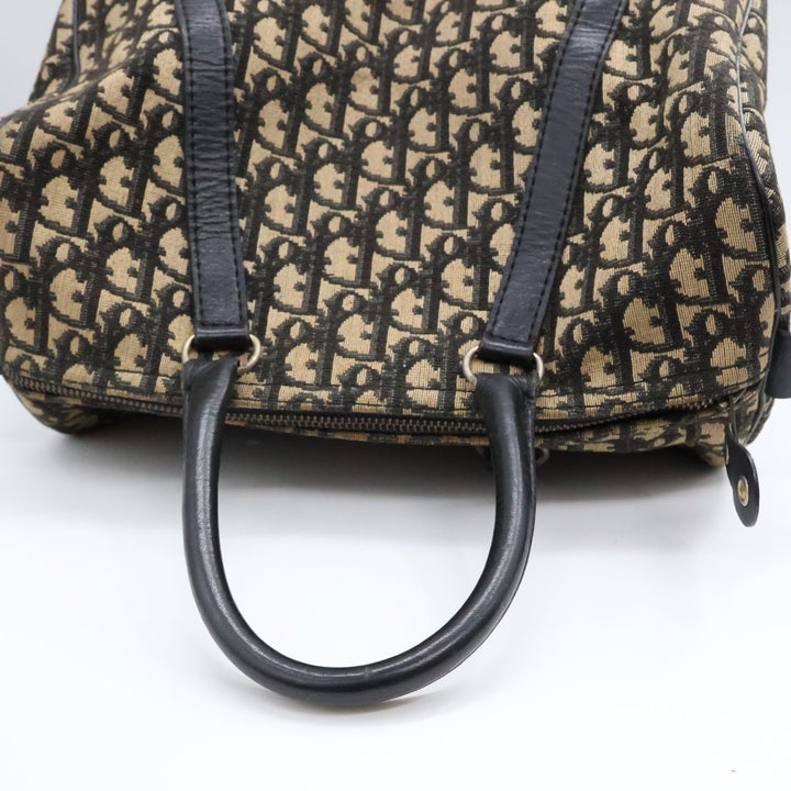 Christian Dior Boston 30 Monogram Oblique Beige/Navy Handbag - Lux Central