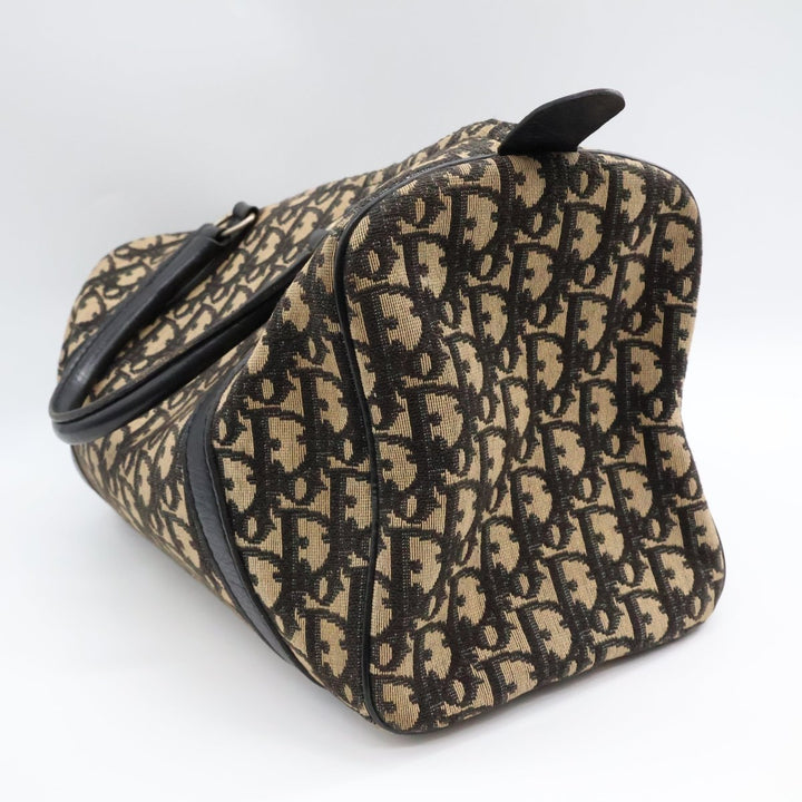 Christian Dior Boston 30 Monogram Oblique Beige/Navy Handbag - Lux Central