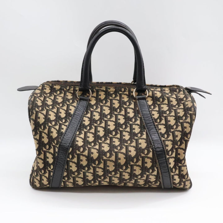 Christian Dior Boston 30 Monogram Oblique Beige/Navy Handbag - Lux Central