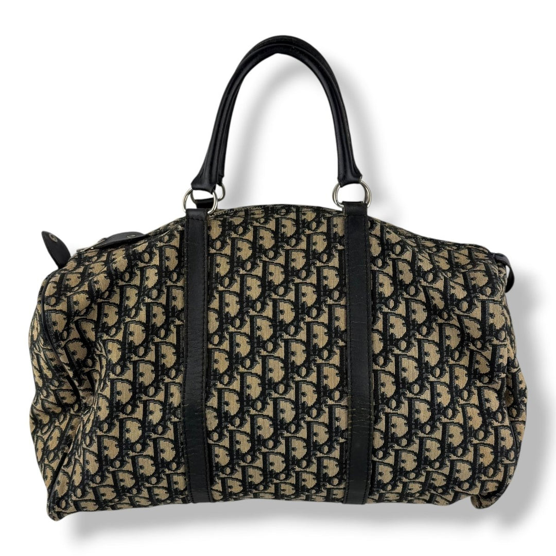 Christian Dior Boston Monogram Oblique Beige/Brown Handbag - Lux Central