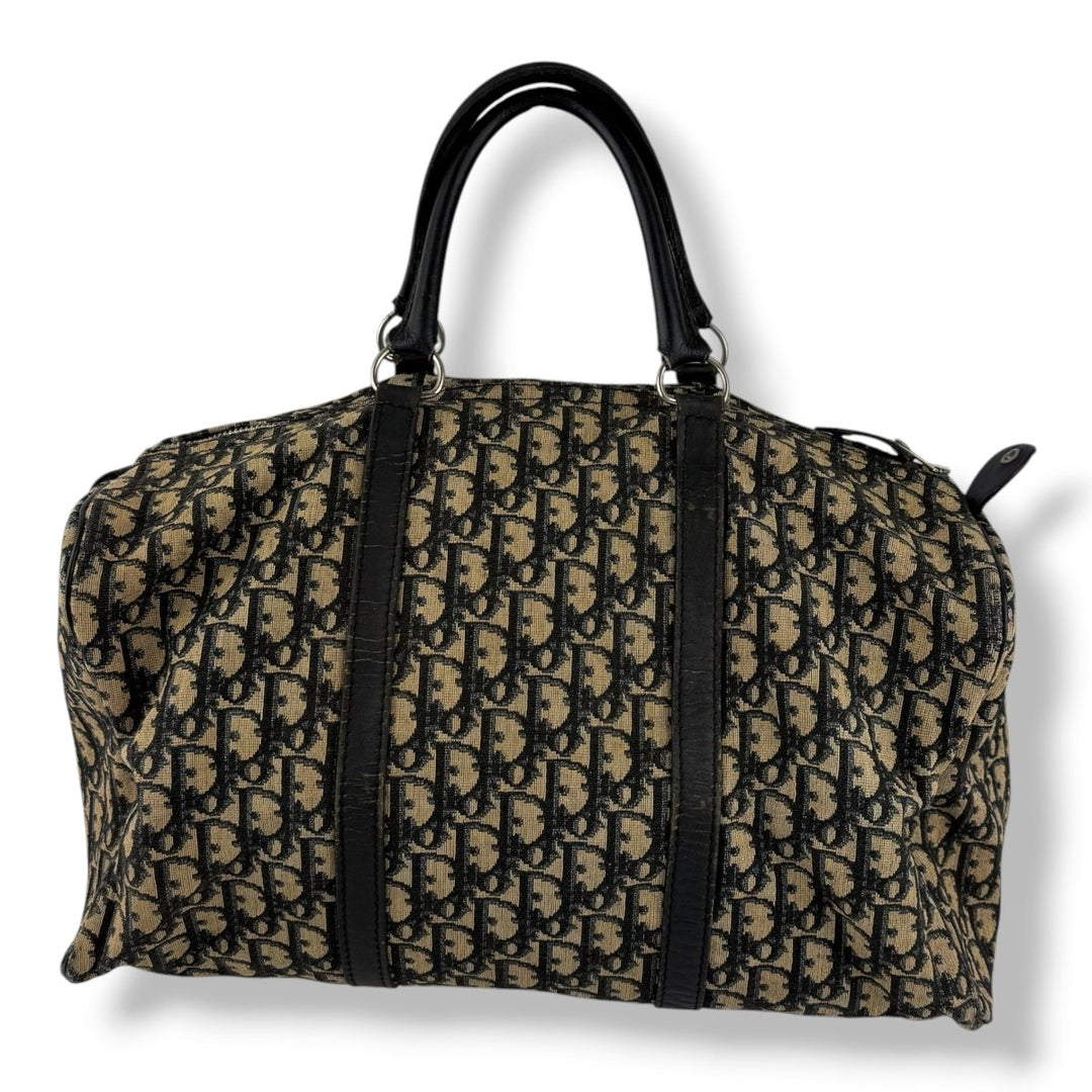 Christian Dior Boston Monogram Oblique Beige/Brown Handbag - Lux Central