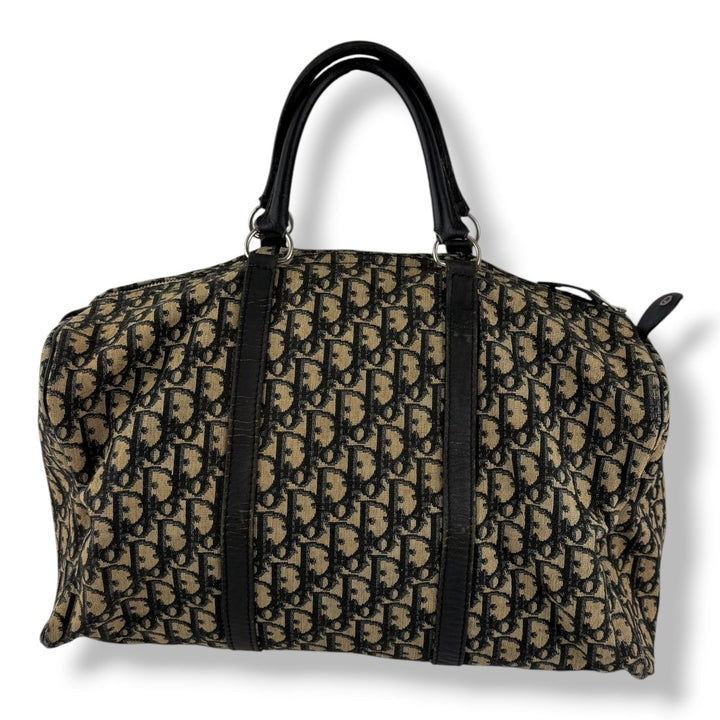 Christian Dior Boston Monogram Oblique Beige/Brown Handbag - Lux Central
