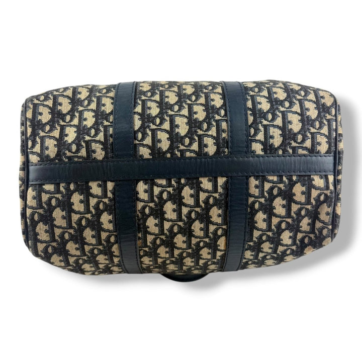 Christian Dior Boston Monogram Oblique Beige/Navy Handbag - Lux Central