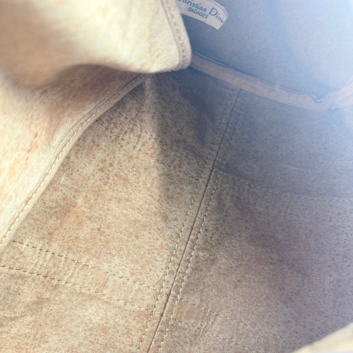 Christian Dior Boston Monogram Oblique Beige/Navy Handbag - Lux Central
