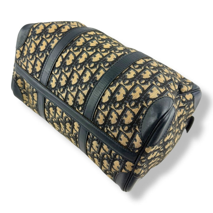 Christian Dior Boston Monogram Oblique Beige/Navy Handbag - Lux Central